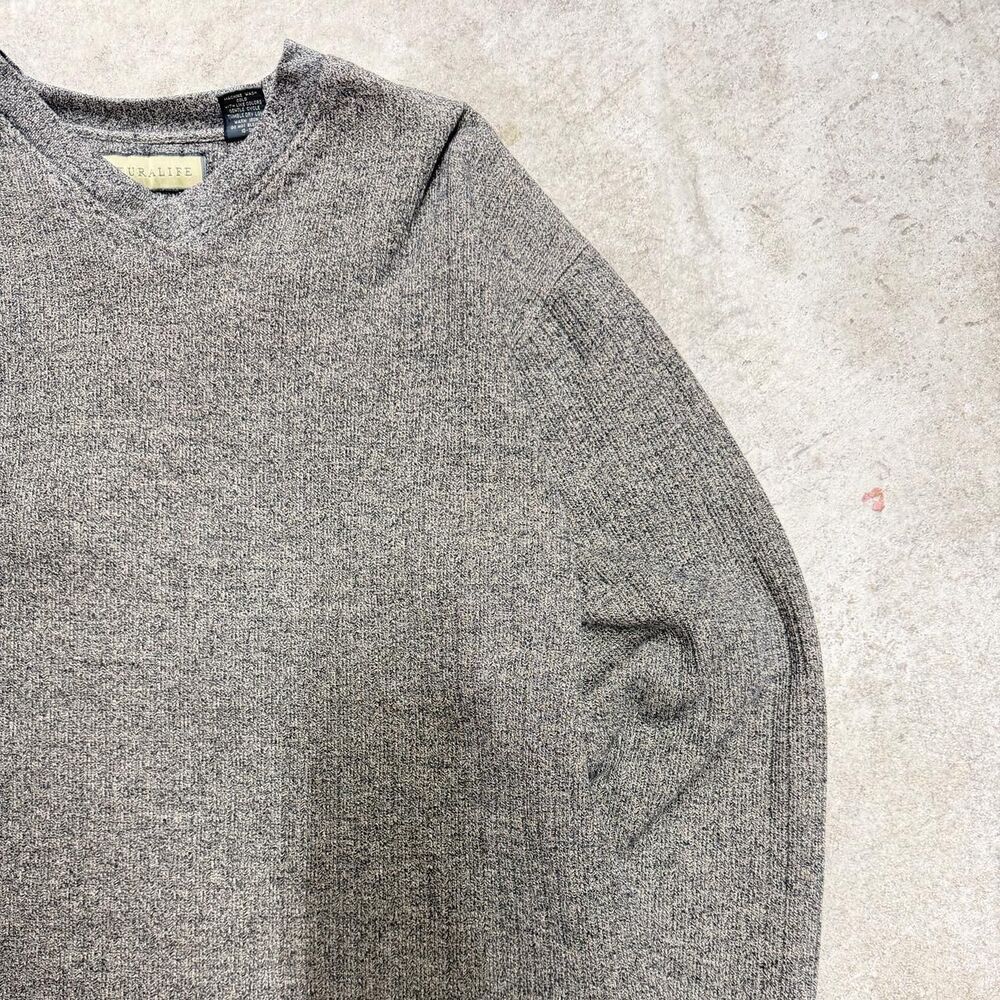 Unbranded Men's Grey and Brown Jumper